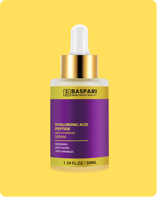 Baspari Hyaluronic Acid with Peptid Serum- Hydrating Serum to Plump and Smooth Skin for All Skin Types,30ml