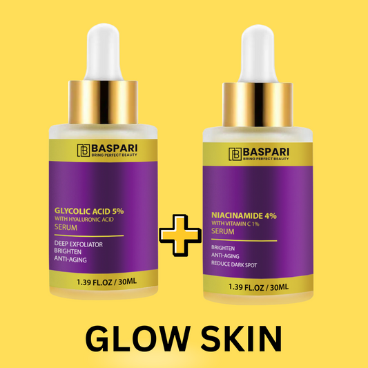 Bundle - Baspari Glycolic Acid Serum 5% with & Baspari Niacinamide Acid Serum 4%