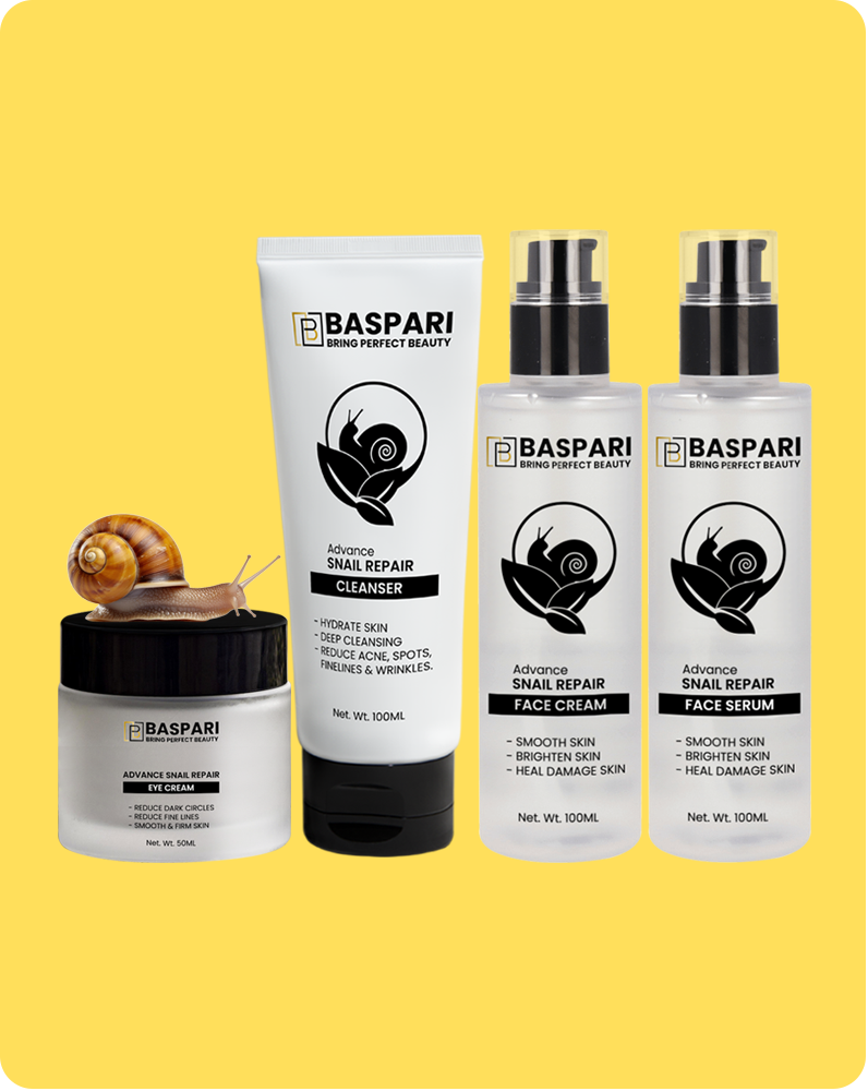 Baspari Snail Mucin Skincare 4 in 1 Set