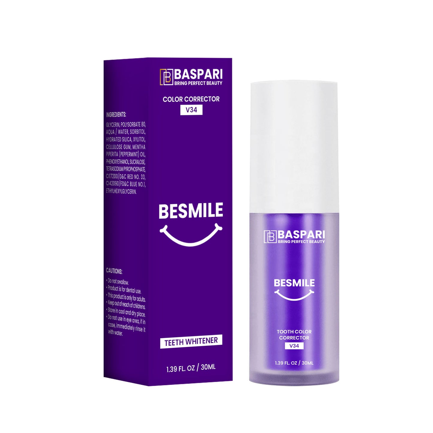 Baspari BeSmile Teeth Color Corrector with V34 technology