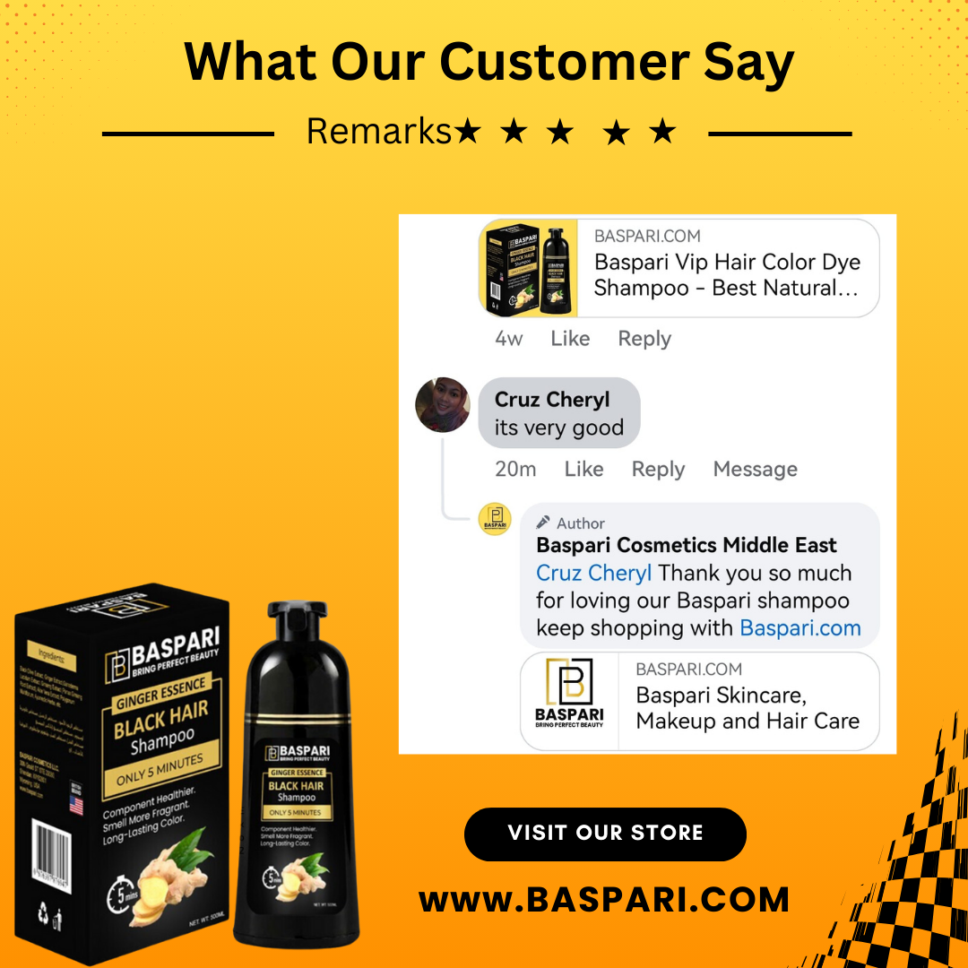Baspari herbal hair dye shampoo for grey hair