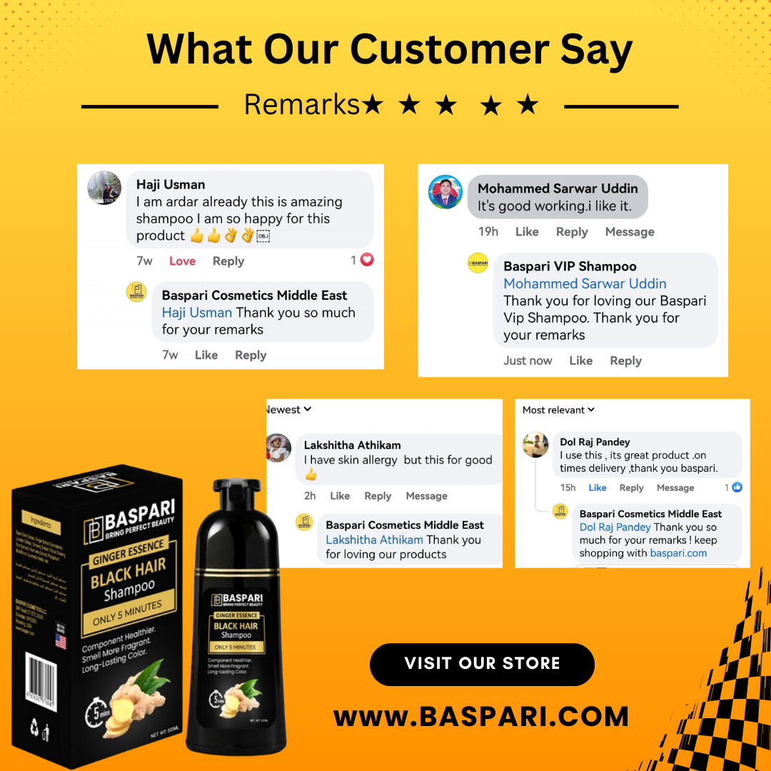 Baspari herbal hair dye shampoo for grey hair