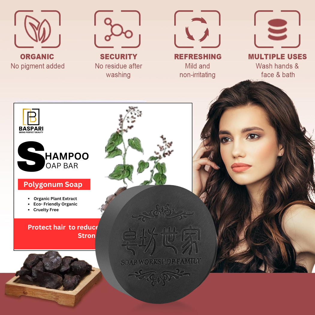 Baspari Polynogum Soap | Deeply Cleanses the Hair and Scalp,Refreshing Oil Control and Nourishing Hair | Control hair fall