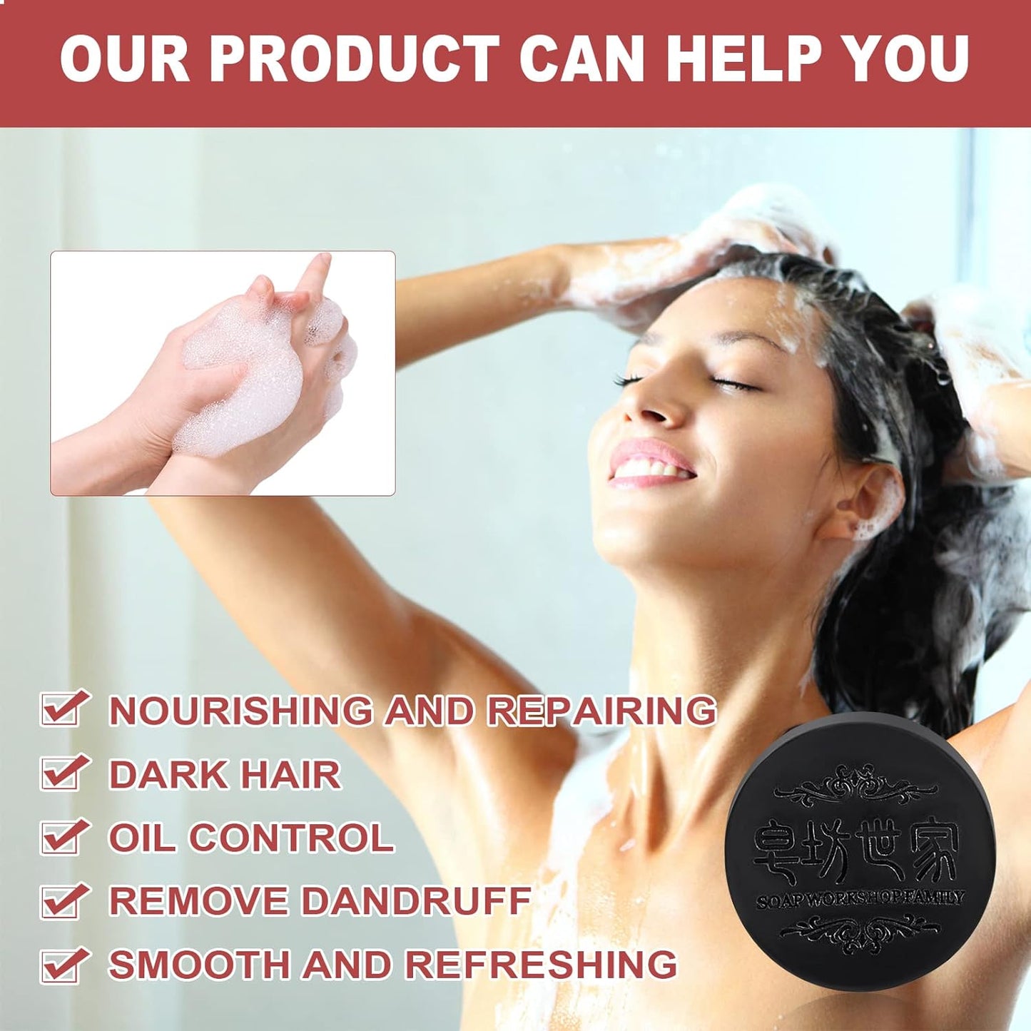 Baspari Polynogum Soap | Deeply Cleanses the Hair and Scalp,Refreshing Oil Control and Nourishing Hair | Control hair fall