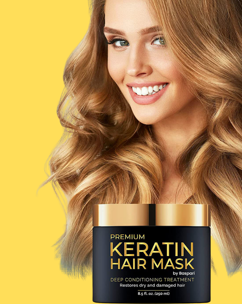 Baspari Premium Keratin Mask: Intensive Hair Repair for Silky Smooth, Frizz-Free