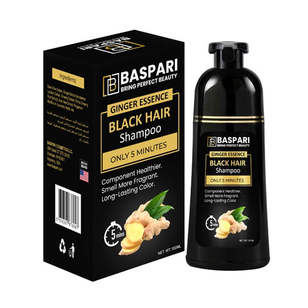 Baspari Vip Hair Color Dye Shampoo - Best Natural Hair Dye Shampoo for All Hair Types for womens 500ml