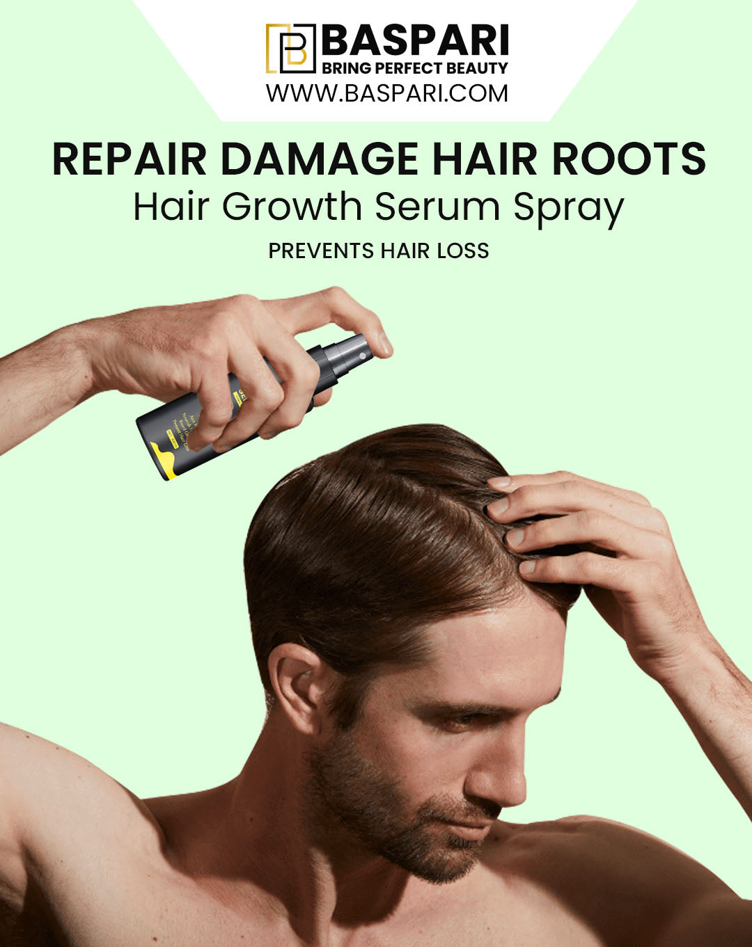 Baspari Hair Growth Serum - Nourish, Repair, and Prevents Hair Loss