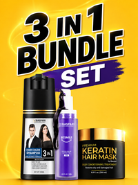 Baspari 3 in 1 Bundle Set | Hair Color, Keratin Mask & V34 Tooth Corrector