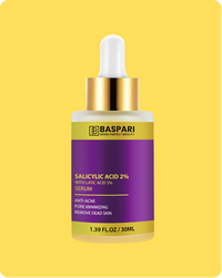 Baspari Salicylic Acid 2% with Latic Acid 3% Serum | Acne Treatment Serum, Helps Reduce Pimples in 3 Days | 30ml