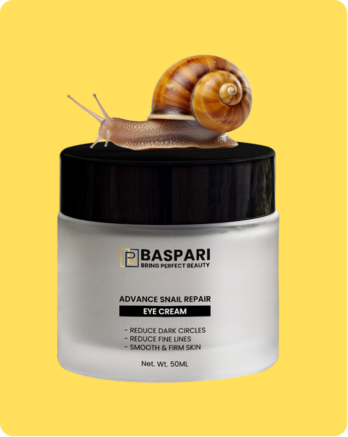 Baspari Snail Mucin Repair Eye Cream – Anti-Aging, Dark Circle Treatment & Under Eye Hydration