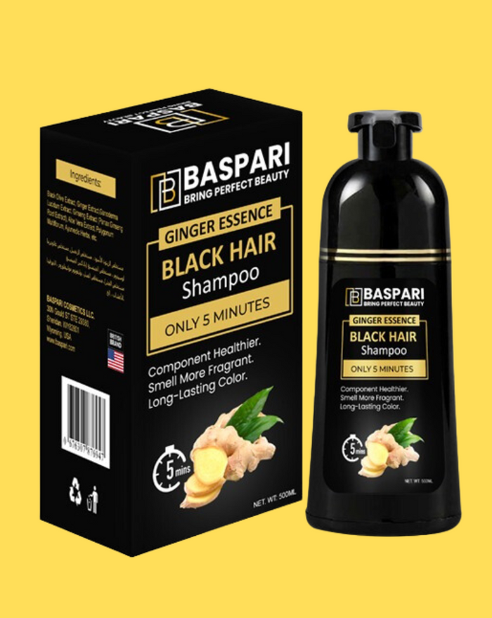 Baspari herbal hair dye shampoo for grey hair