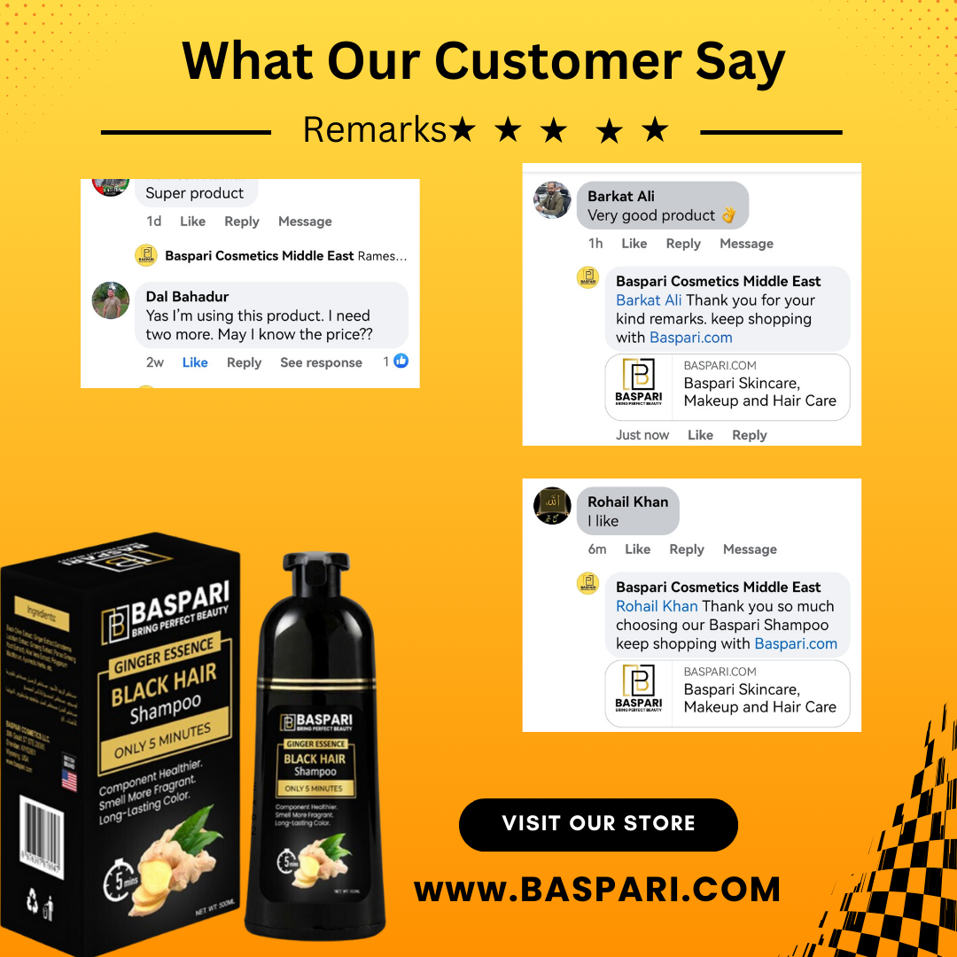 Baspari herbal hair dye shampoo for grey hair