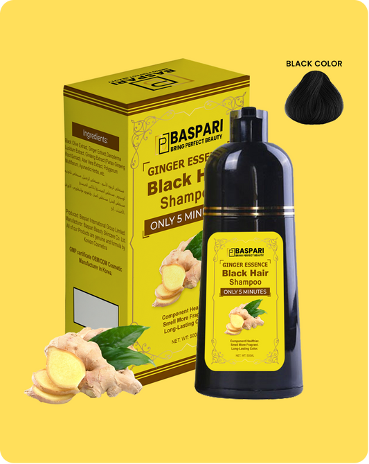 Baspari Ginger Hair Color Dye Shampoo - Colors Hair in Minutes – Lasts Up To 2-3 Weeks