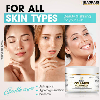 Baspari 3 in 1 Collagen Cream , soap & serum