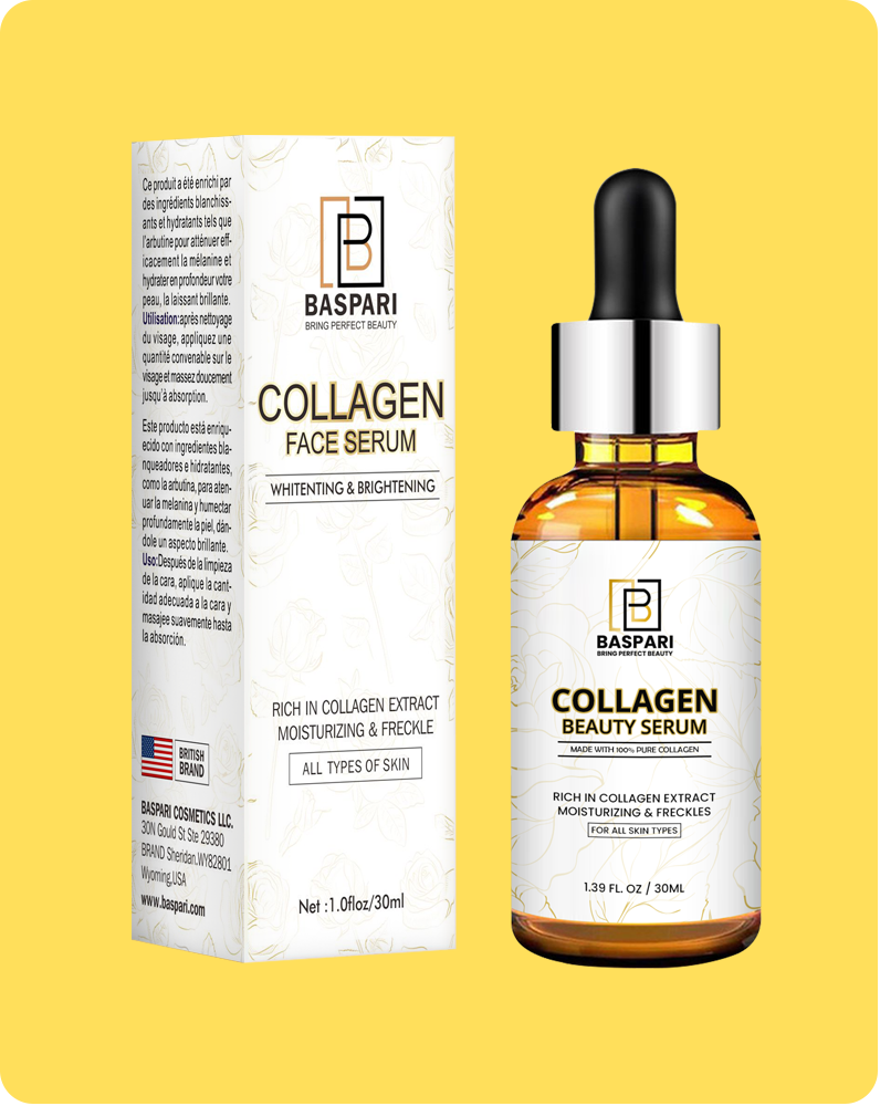 Baspari Collagen Whitening - Brightening Moisturizing Anti Freckle Face Serum