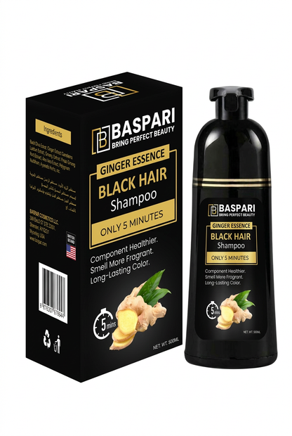 Hair dye shampoo with a white background